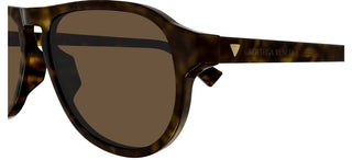 Bottega Veneta BV1292S men Havana Oval Sunglasses