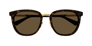 Bottega Veneta BV1298SA men Havana Round Sunglasses