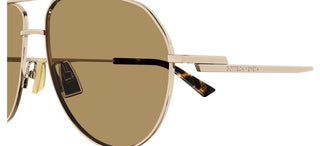 Bottega Veneta BV1302S unisex Gold Pilot Sunglasses