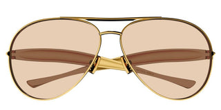 Bottega Veneta BV1305S unisex Gold Pilot Sunglasses