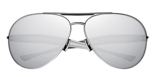 Bottega Veneta BV1305S unisex Silver Pilot Sunglasses