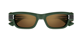 Bottega Veneta BV1308S unisex Green Rectangle Sunglasses