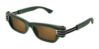 Bottega Veneta BV1308S unisex Green Rectangle Sunglasses