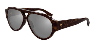 Bottega Veneta BV1318S men Havana Pilot Sunglasses