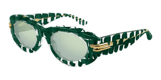 Bottega Veneta BV1322S women Green Oval Sunglasses