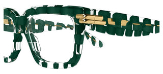 Bottega Veneta BV1324O unisex Green Squared Eyeglasses