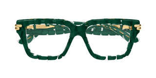 Bottega Veneta BV1324O unisex Green Squared Eyeglasses