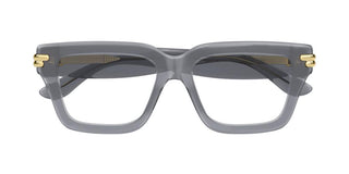 Bottega Veneta BV1324O unisex Grey Squared Eyeglasses