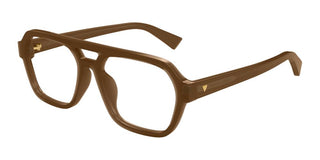 Bottega Veneta BV1336O men Brown Pilot Eyeglasses