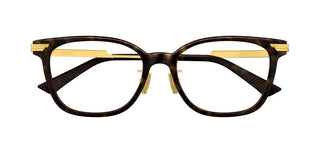 Bottega Veneta BV1338O women Havana Squared Eyeglasses