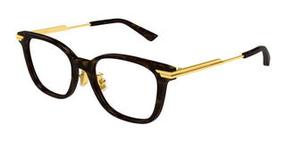 Bottega Veneta BV1338O women Havana Squared Eyeglasses