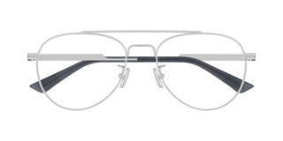 Bottega Veneta BV1340O unisex Silver Pilot Eyeglasses