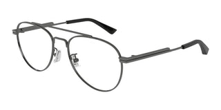 Bottega Veneta BV1340O unisex Ruthenium Pilot Eyeglasses