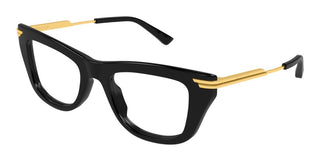 Bottega Veneta BV1370O unisex Black Squared Eyeglasses