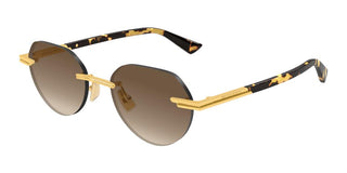 Bottega Veneta Bv1379s Men Gold Round Sunglasses