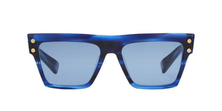 Balmain B-V unisex Blue Geometric Sunglasses