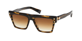 Balmain B-V unisex Brown Geometric Sunglasses