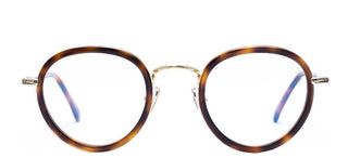 L.G.R CAIRO ACETATE METAL/O unisex Havana Round Eyeglasses