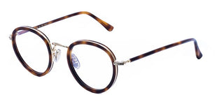 L.G.R CAIRO ACETATE METAL/O unisex Havana Round Eyeglasses