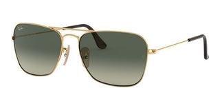 Ray-Ban CARAVAN RB 3136 unisex Gold Geometric Sunglasses