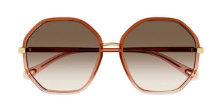 Chloé CH0133SA women Brown Geometric Sunglasses