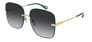 Chloé CH0134S women Green Geometric Sunglasses