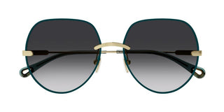 Chloé CH0135S women Green Geometric Sunglasses