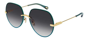 Chloé CH0135S women Green Geometric Sunglasses