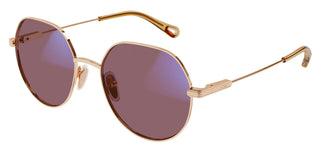 Chloé CH0137S women Gold Geometric Sunglasses