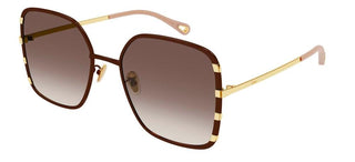 Chloé CH0143S women Brown Geometric Sunglasses