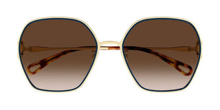 Chloé CH0146S women Gold Geometric Sunglasses