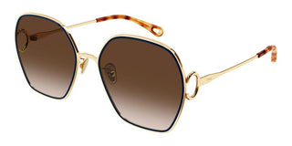 Chloé CH0146S women Gold Geometric Sunglasses