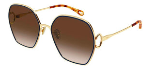 Chloé CH0146S women Gold Geometric Sunglasses