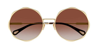 Chloé CH0184S women Gold Round Sunglasses