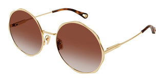 Chloé CH0184S women Gold Round Sunglasses