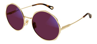 Chloé CH0185S women Gold Round Sunglasses