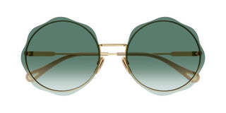 Chloé CH0202S women Gold Round Sunglasses