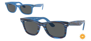 Ray-Ban CHANGE WAYFARER RB 2140 unisex Blue Squared Sunglasses