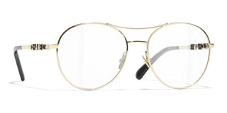 CHANEL CH 2214 women Gold Pilot Eyeglasses