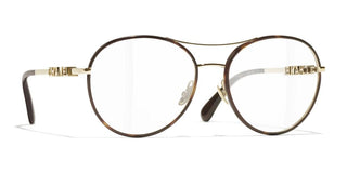 CHANEL CH 2214 women Gold Pilot Eyeglasses