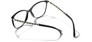 CHANEL CH 3408Q women Black Square Eyeglasses