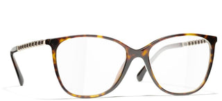 CHANEL CH 3408Q women Havana Square Eyeglasses