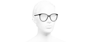 CHANEL CH 3412 women Black Pantos Eyeglasses