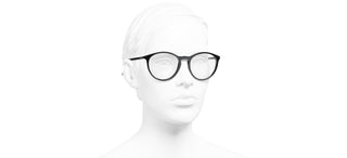 CHANEL CH 3413 women Black Pantos Eyeglasses