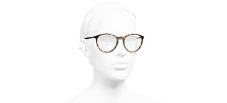 CHANEL CH 3413 women Havana Pantos Eyeglasses