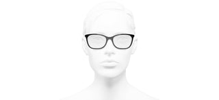 CHANEL CH 3414 women Black Rectangle Eyeglasses