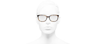 CHANEL CH 3414 women Havana Rectangle Eyeglasses