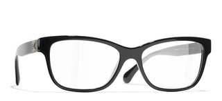 CHANEL CH 3449B women Black Rectangle Eyeglasses