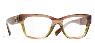 CHANEL CH 3455 women Brown Rectangle Eyeglasses