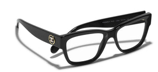 CHANEL CH 3455 women Black Rectangle Eyeglasses